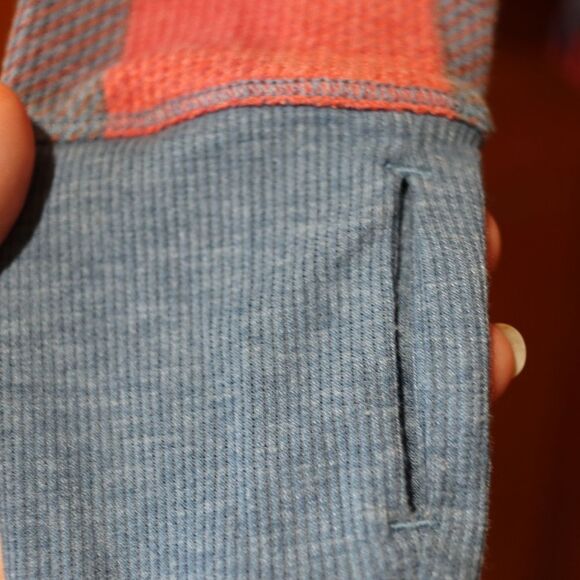 Cuddl Duds Stretch Thermal Plaid Fall Pajama Top Medium - Picture 5 of 10